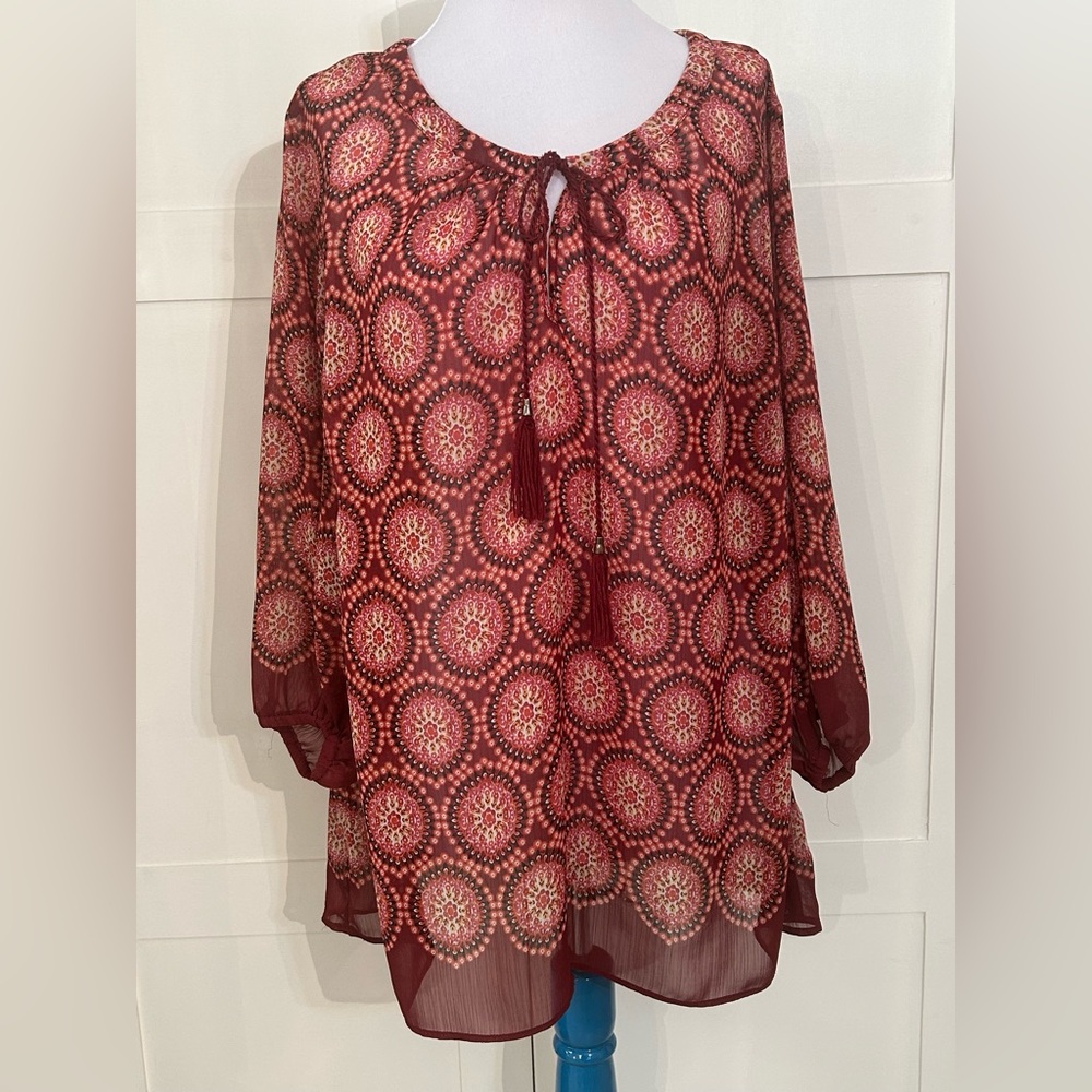Rose & Olive Boho Plus Blouse
